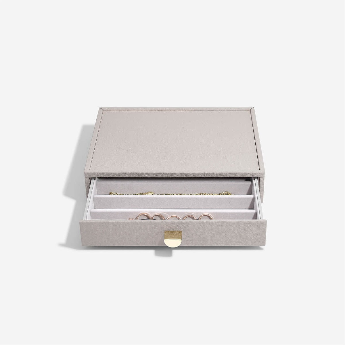 Stackers Taupe Classic Drawer Necklace Layer | 5-Section Tangle-Free ...