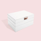 White & Rose Gold Classic Jewellery Box Stackers