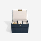 Navy Croc Mini Jewellery Box Stackers