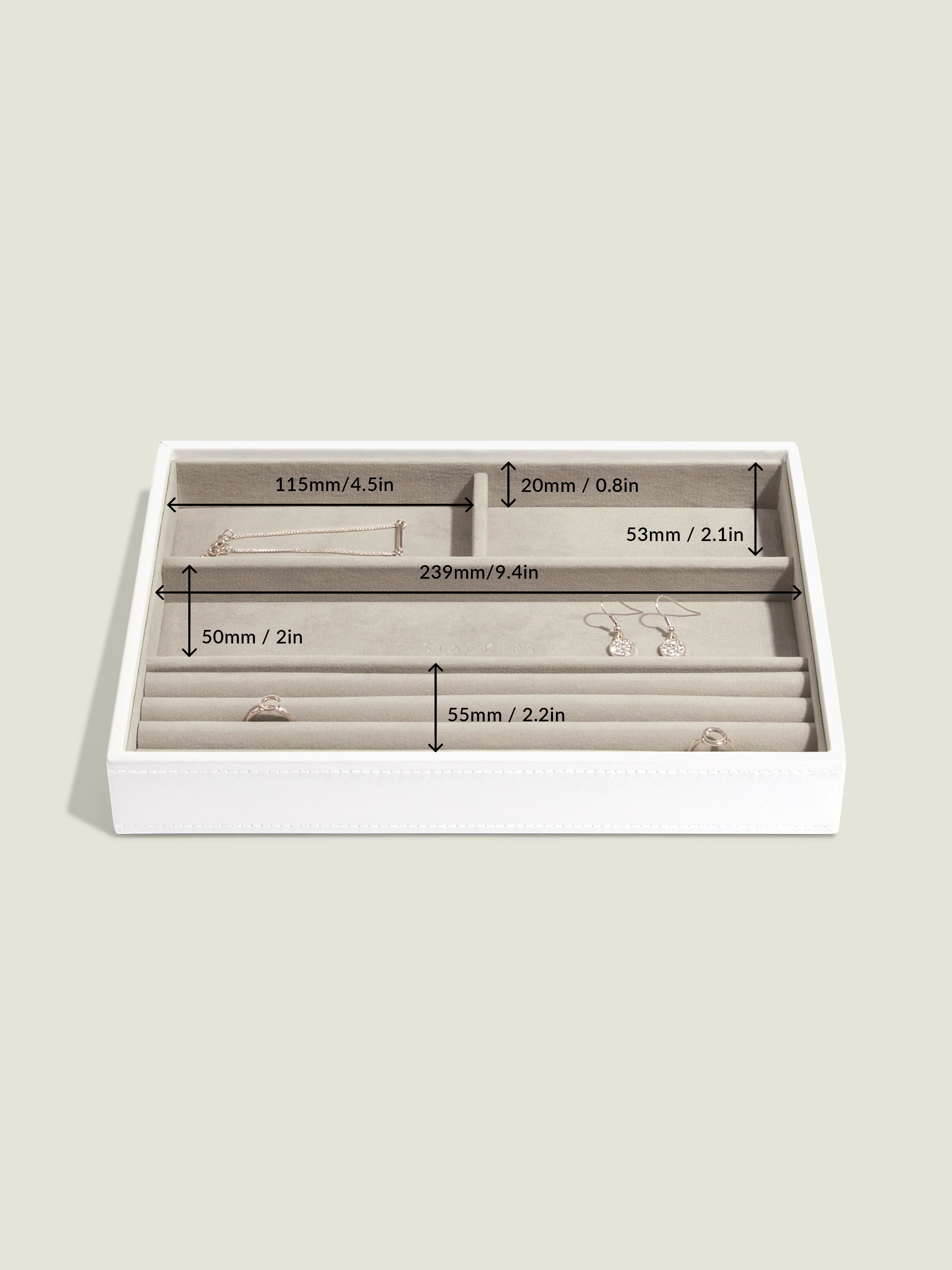 STACKERS WHITE CLASSIC 4 SECTION STACKER