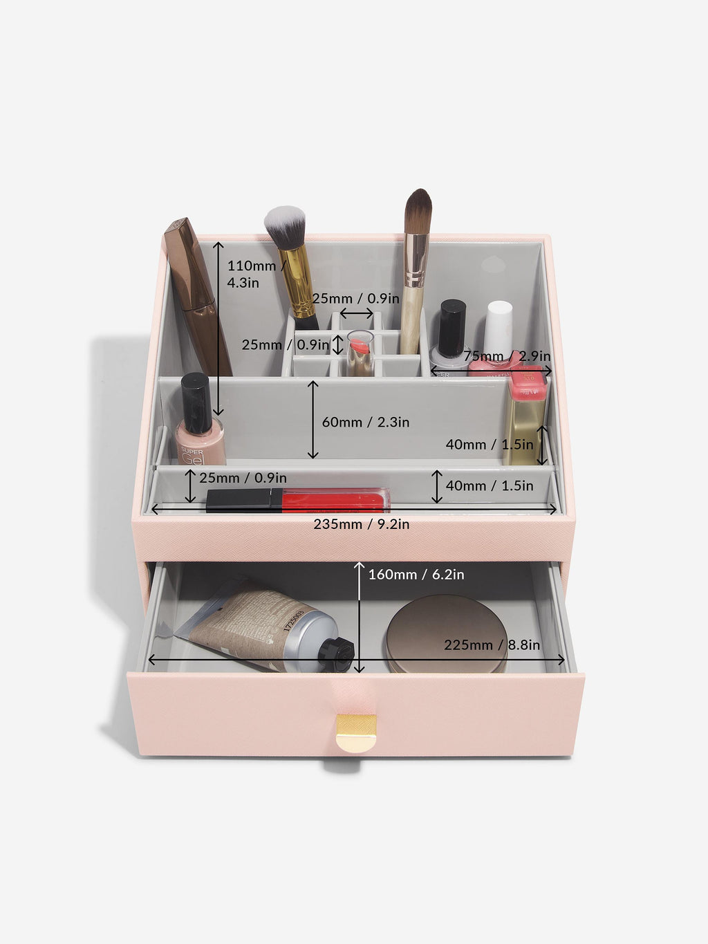 Blush Pink Classic Makeup Organiser