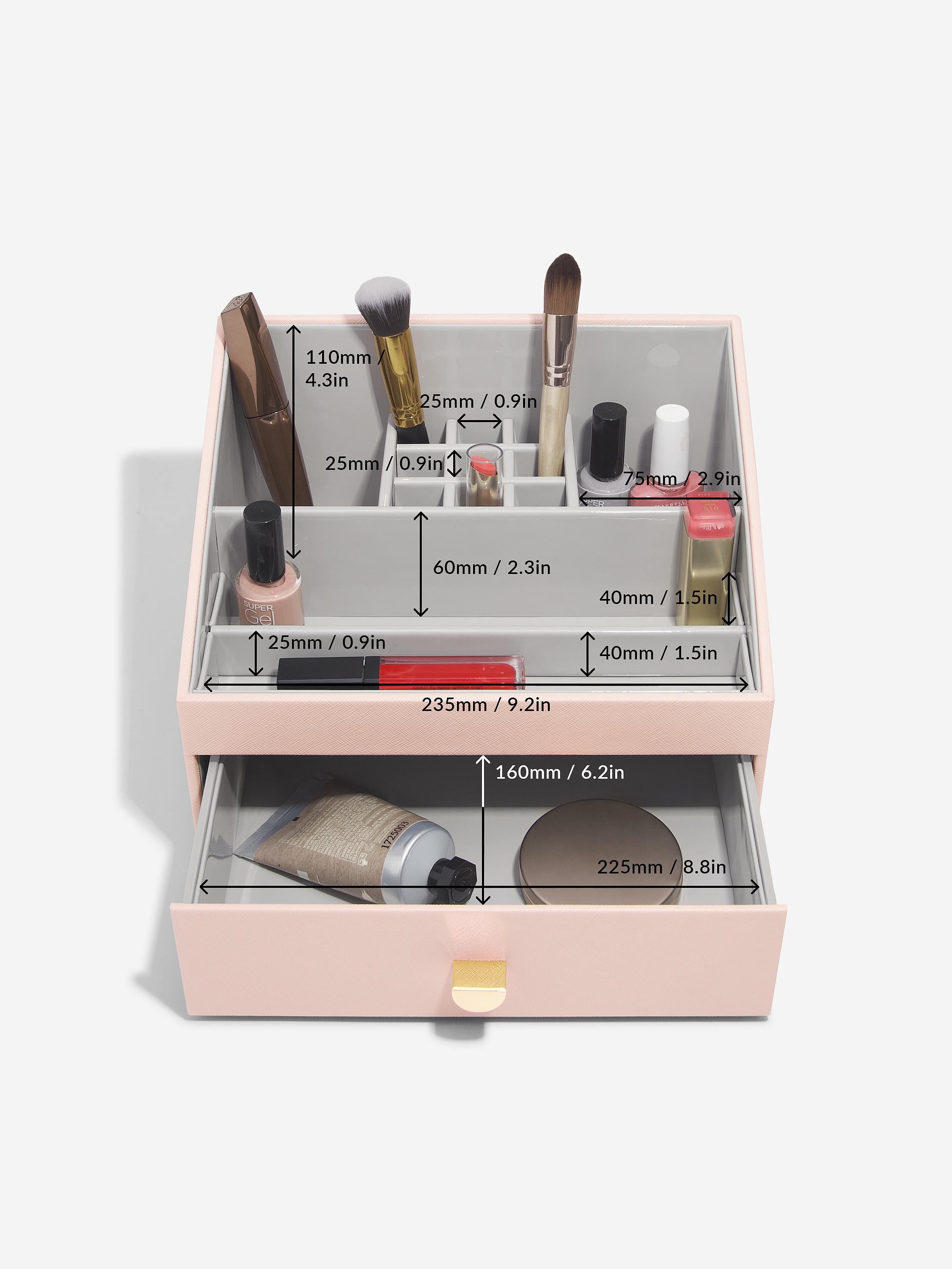 Blush Pink Classic Makeup Organiser