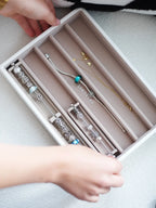 Long Grey Velvet Charm Bar - Jewellery Box Accessories - Stackers Australia