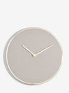 Taupe Brushed Gold PU Wall Clock