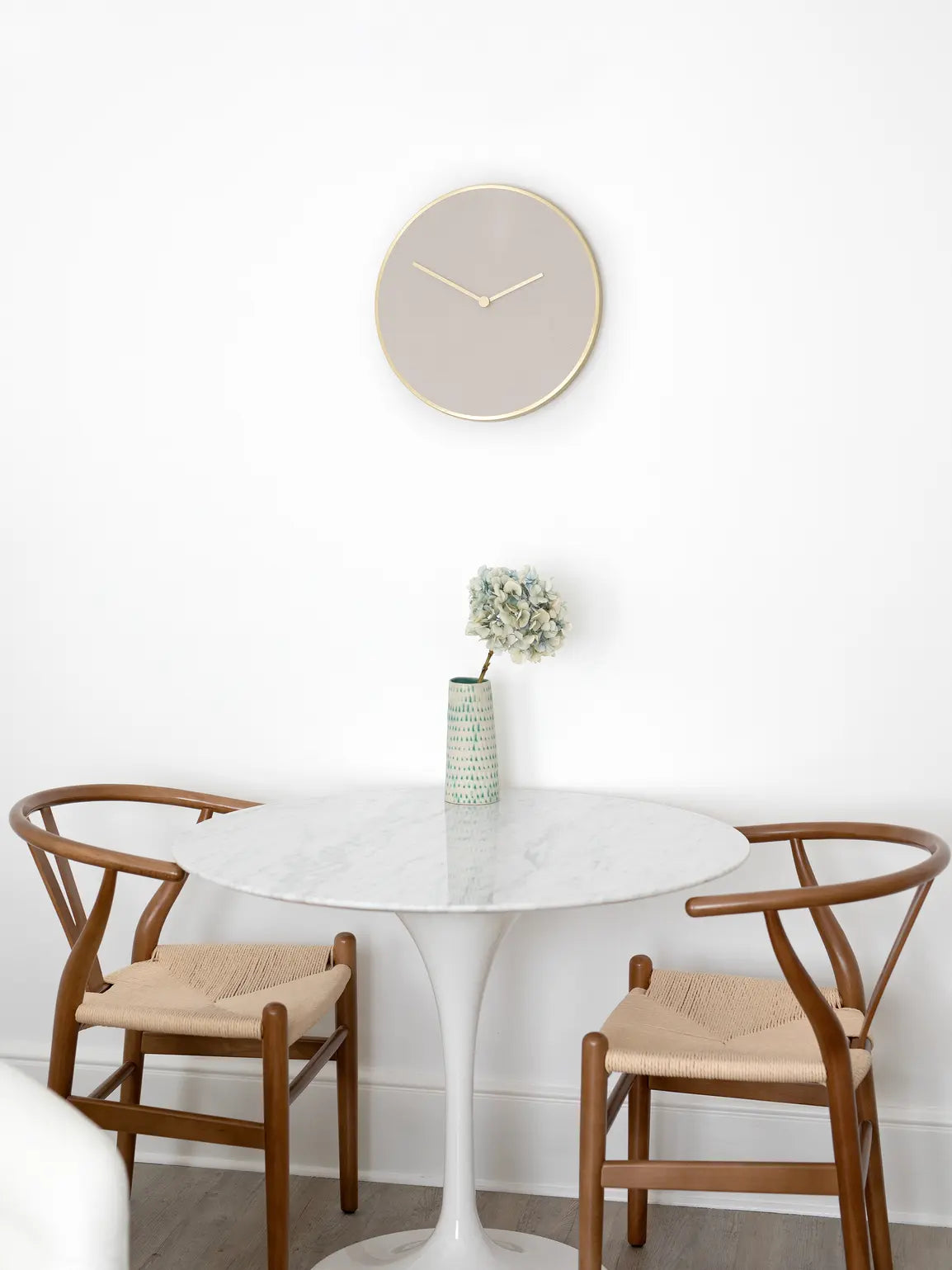 Taupe Brushed Gold PU Wall Clock - Home - Stackers Australia