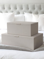 Large Storage Box Velvet Grey