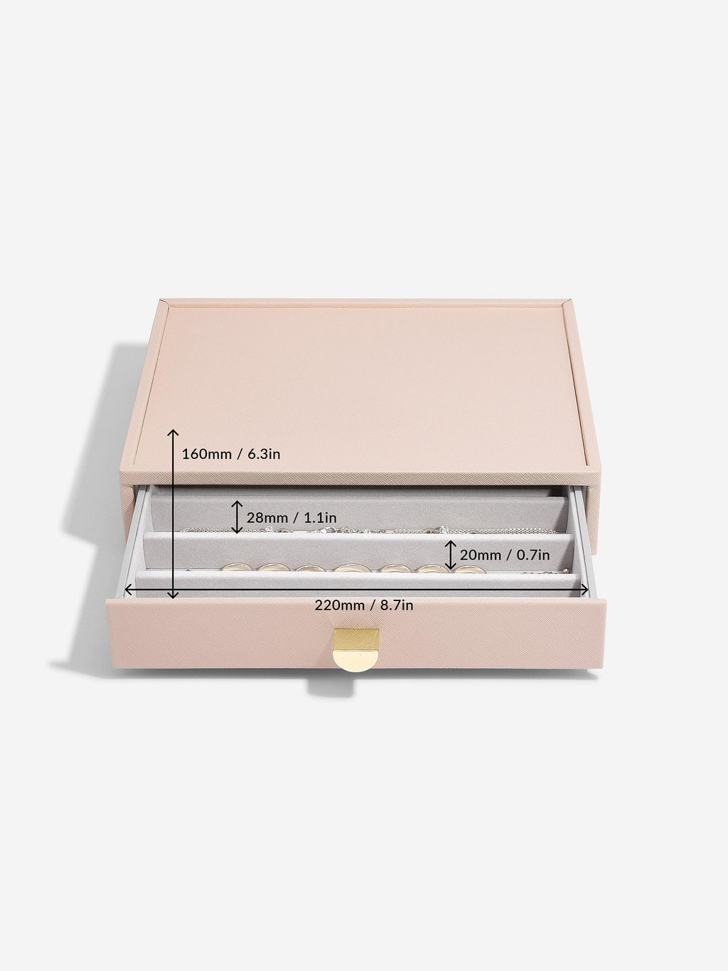 Blush Pink Classic Necklace Drawer Layer