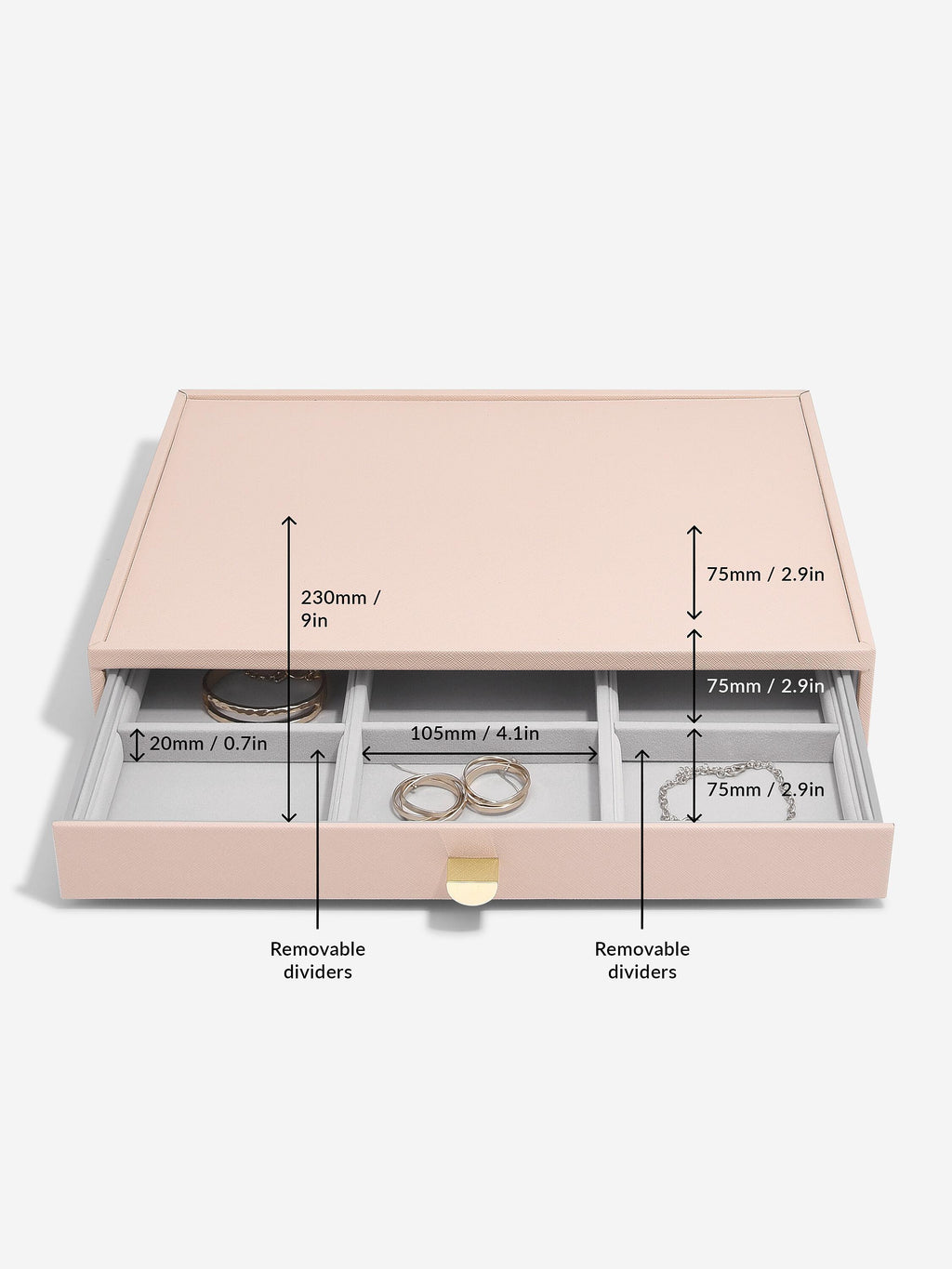 Blush Pink Supersize Statement Jewellery Drawer