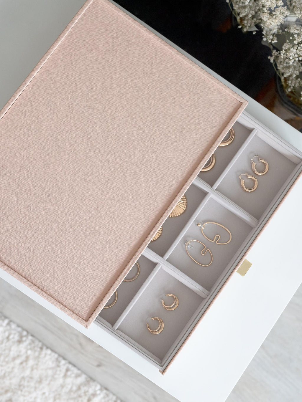 Blush Pink Supersize Statement Jewellery Drawer