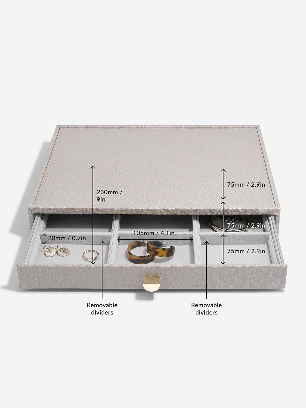 Taupe Supersize 9 Section Drawer Layer