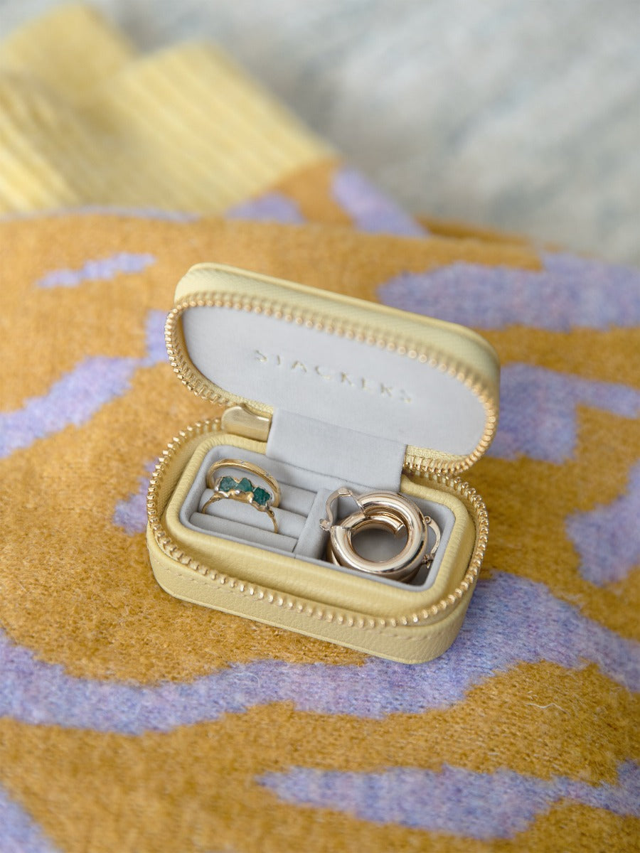Yellow Petite Travel Jewellery Box Stackers