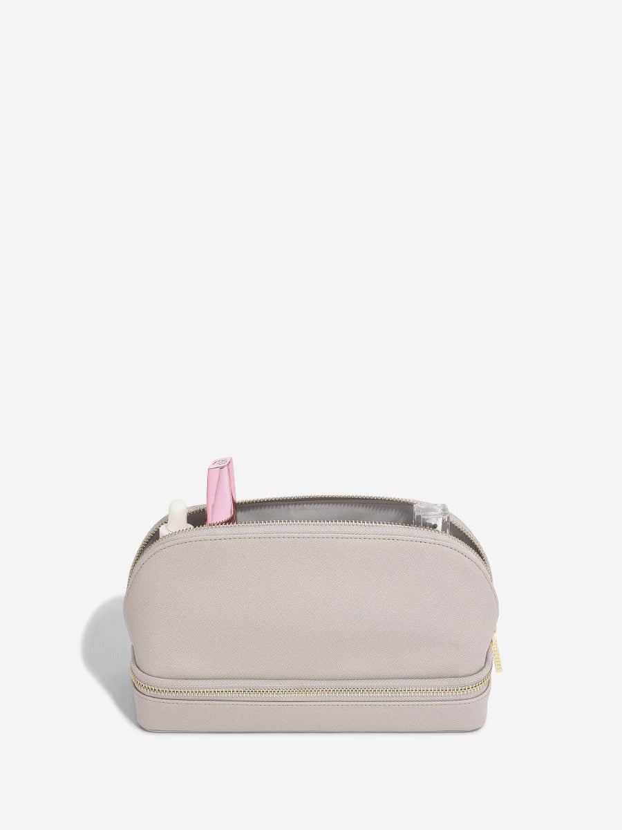Taupe Cosmetic and Jewellery Bag - Makeup Bag - Stackers Australia