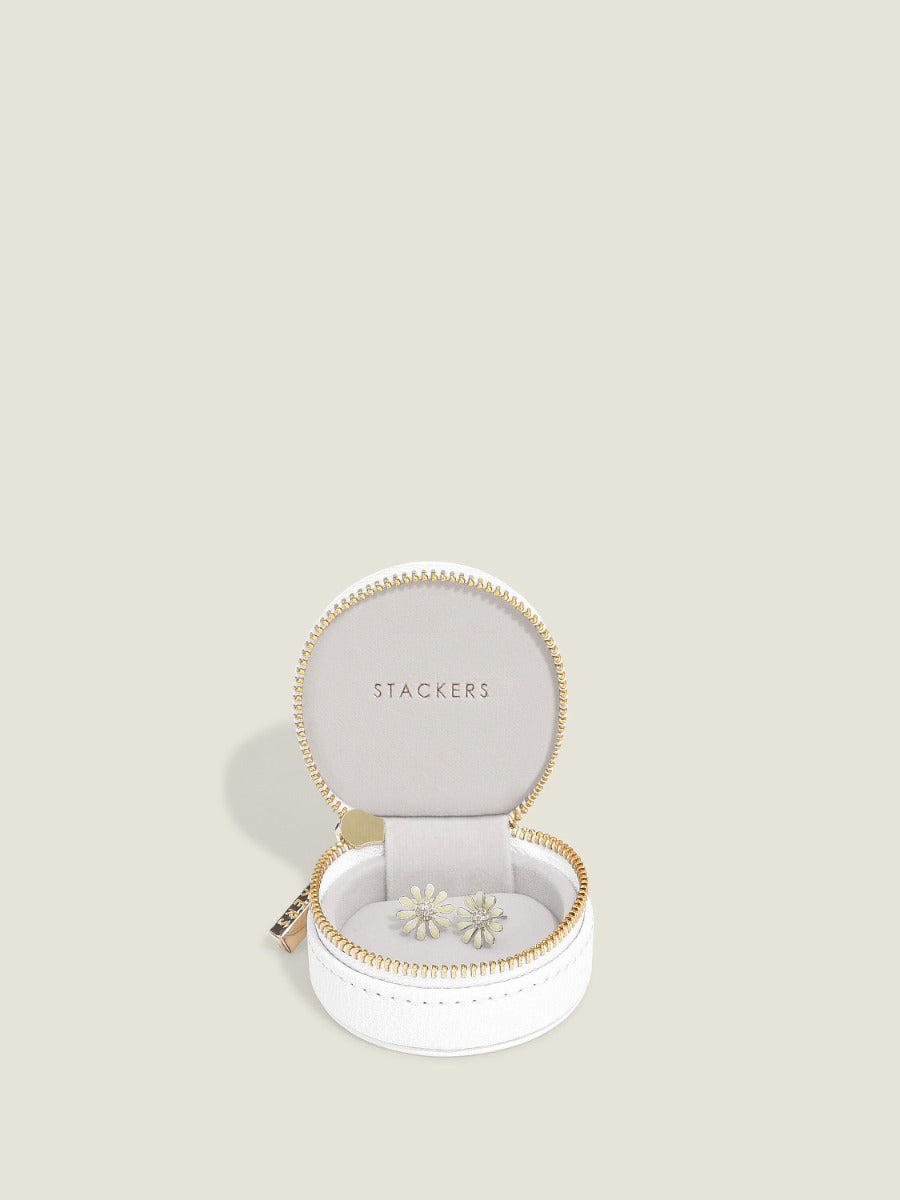 White Oyster Travel Jewellery Box Stackers