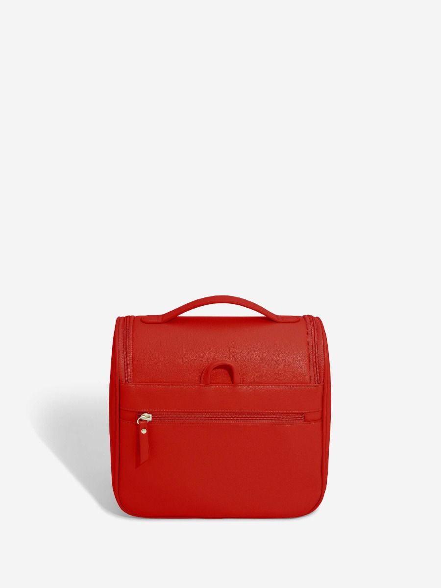 Large Hanging Toiletry Bag Red