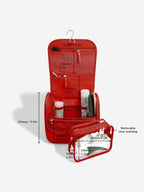 Large Hanging Toiletry Bag Red