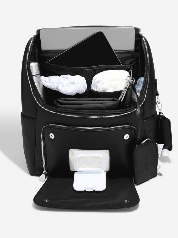 Black Baby Changing Backpack - Backpack - Stackers Australia