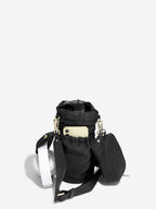 Recycled Nylon Black Bottle Bag