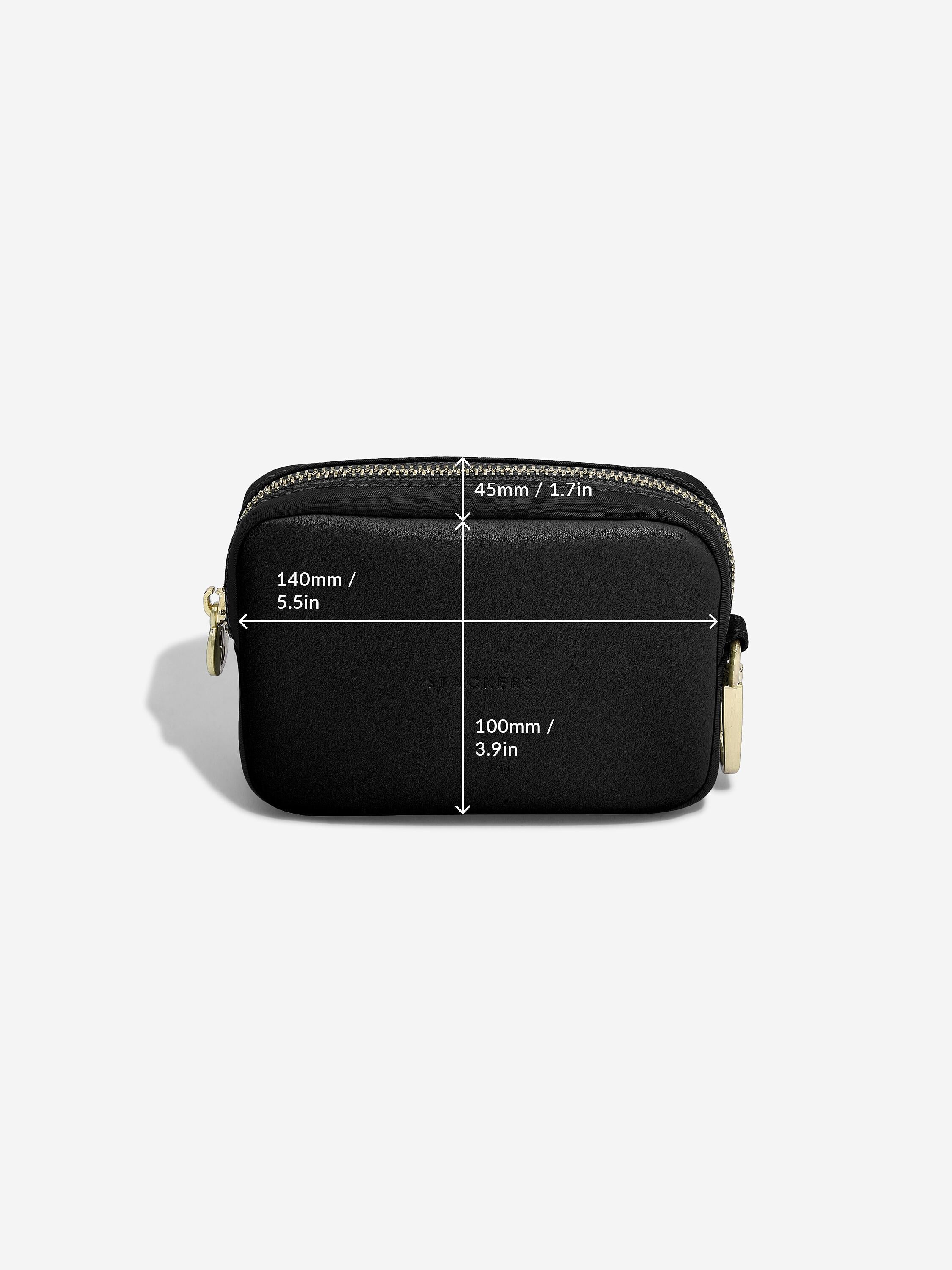 Recycled Nylon Black Bottle Bag