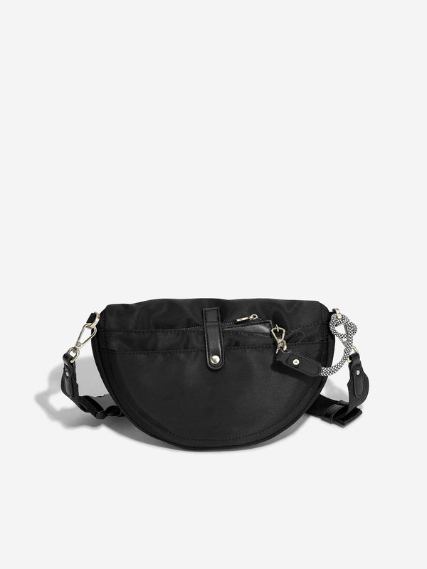Black Recycled Nylon Bumbag - Crossbody Sling Bag - Stackers Australia