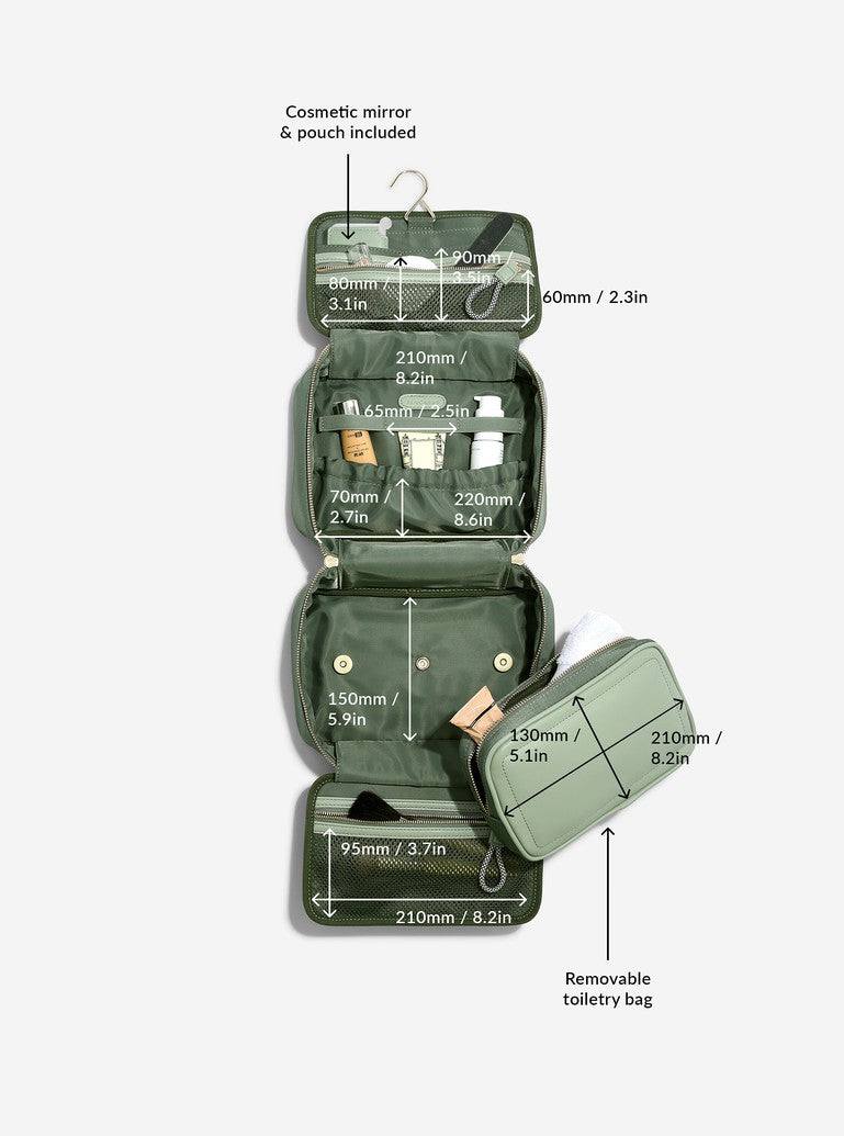 Green Recycled Nylon Washbag Stackers