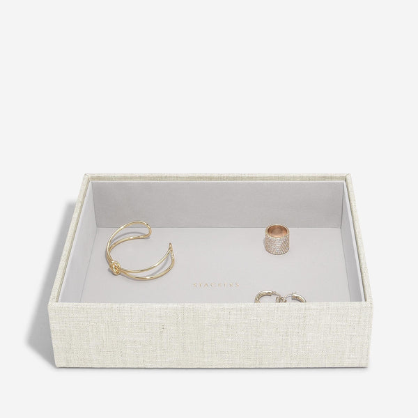 Oatmeal & Linen Classic Chunky Jewellery Layer - Jewellery Box Layer - Stackers Australia