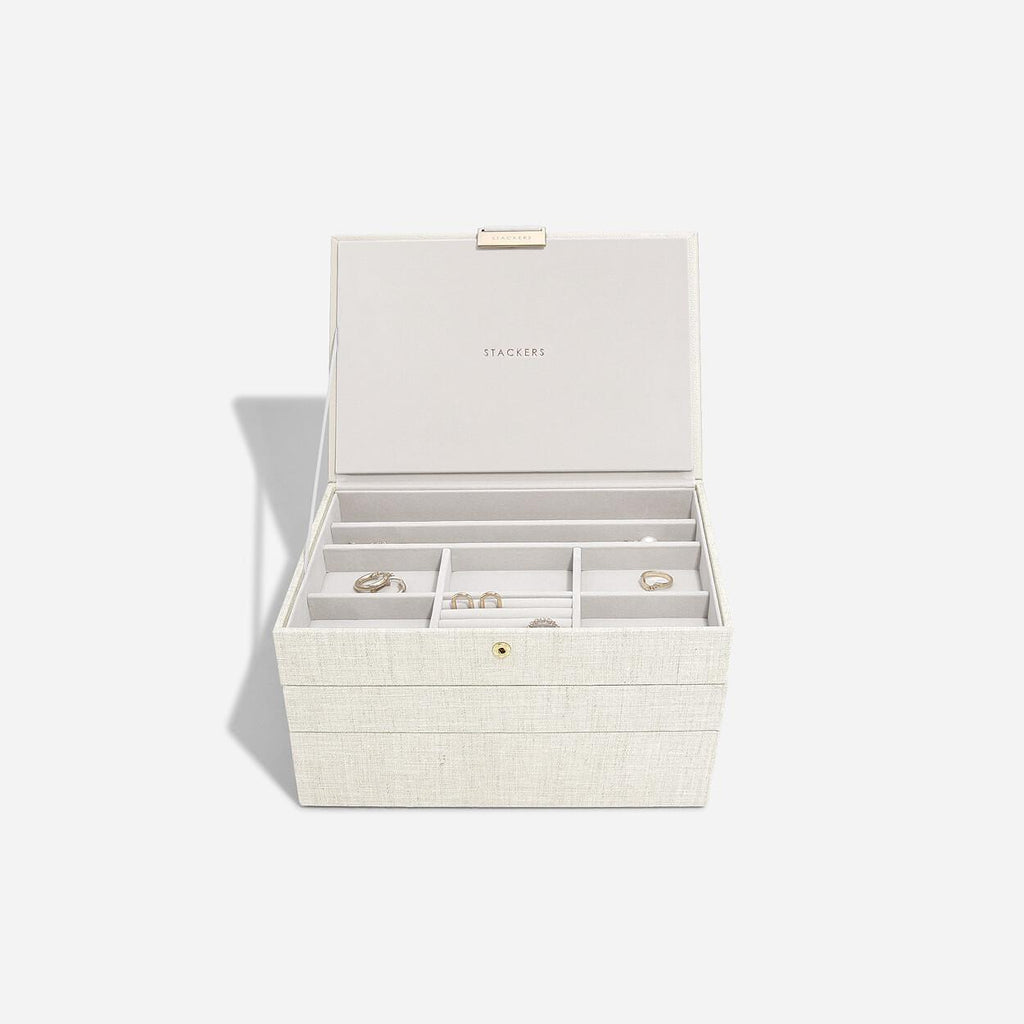 Oatmeal Linen Classic Lid