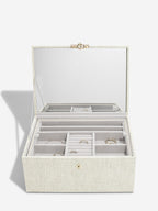 Oatmeal & Linen Luxury Classic Jewellery Box