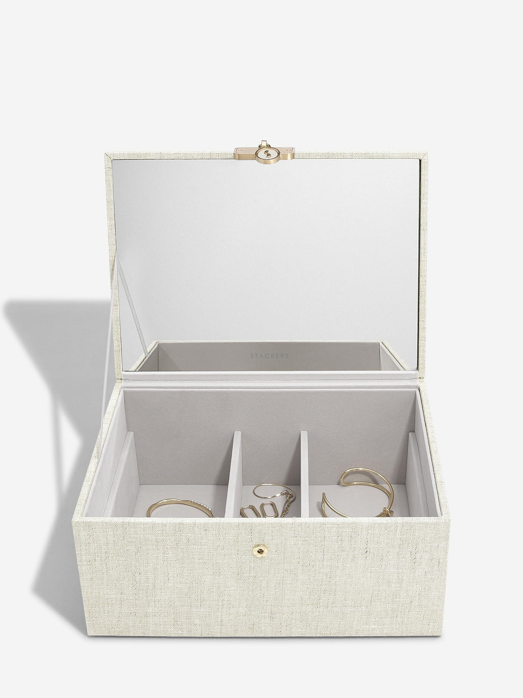 Oatmeal & Linen Luxury Classic Jewellery Box