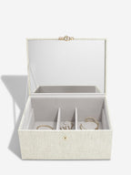 Oatmeal & Linen Luxury Classic Jewellery Box