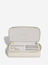 Oatmeal & Linen Medium Zipped Travel Jewellery Box