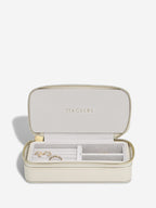 Oatmeal & Linen Medium Zipped Travel Jewellery Box