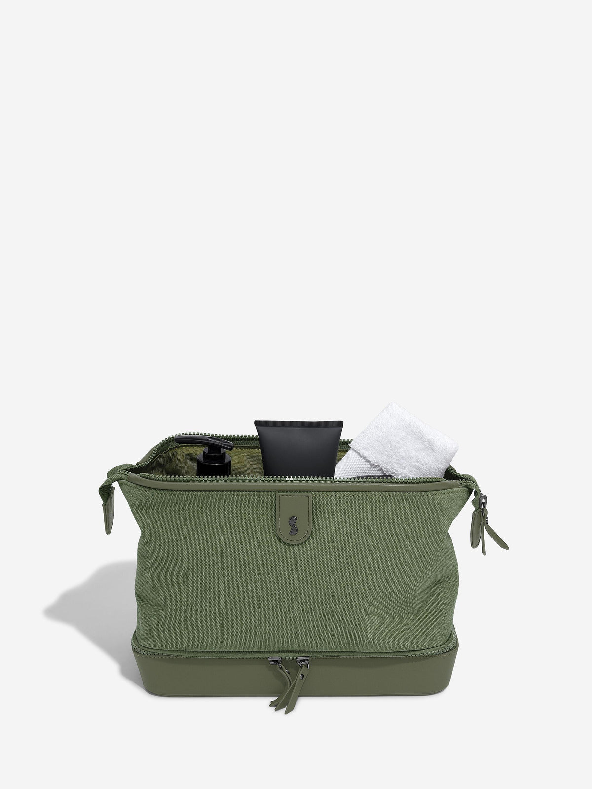Green Large Canvas Washbag - Toiletry Bags - Stackers Australia