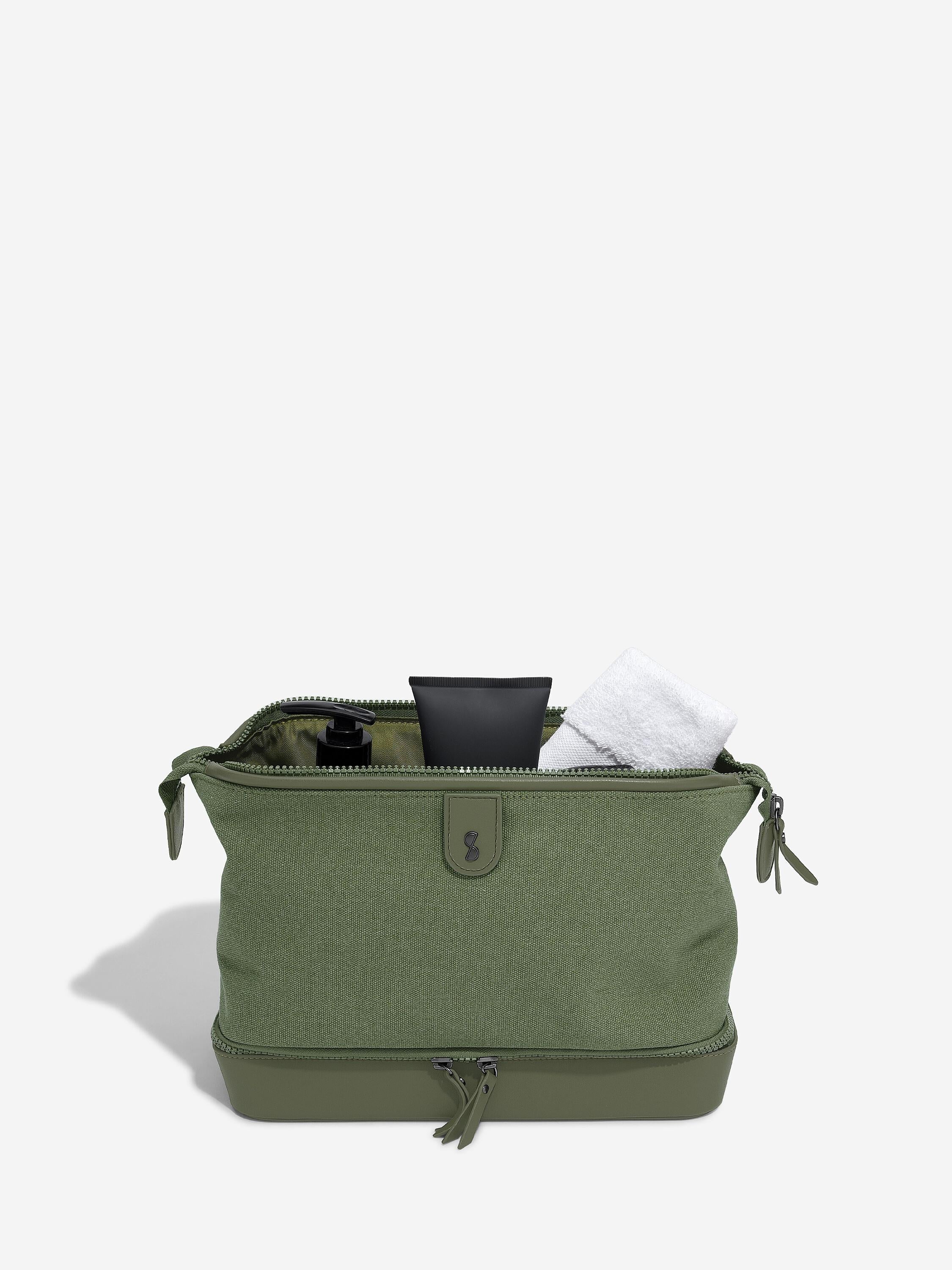 Green Large Canvas Washbag