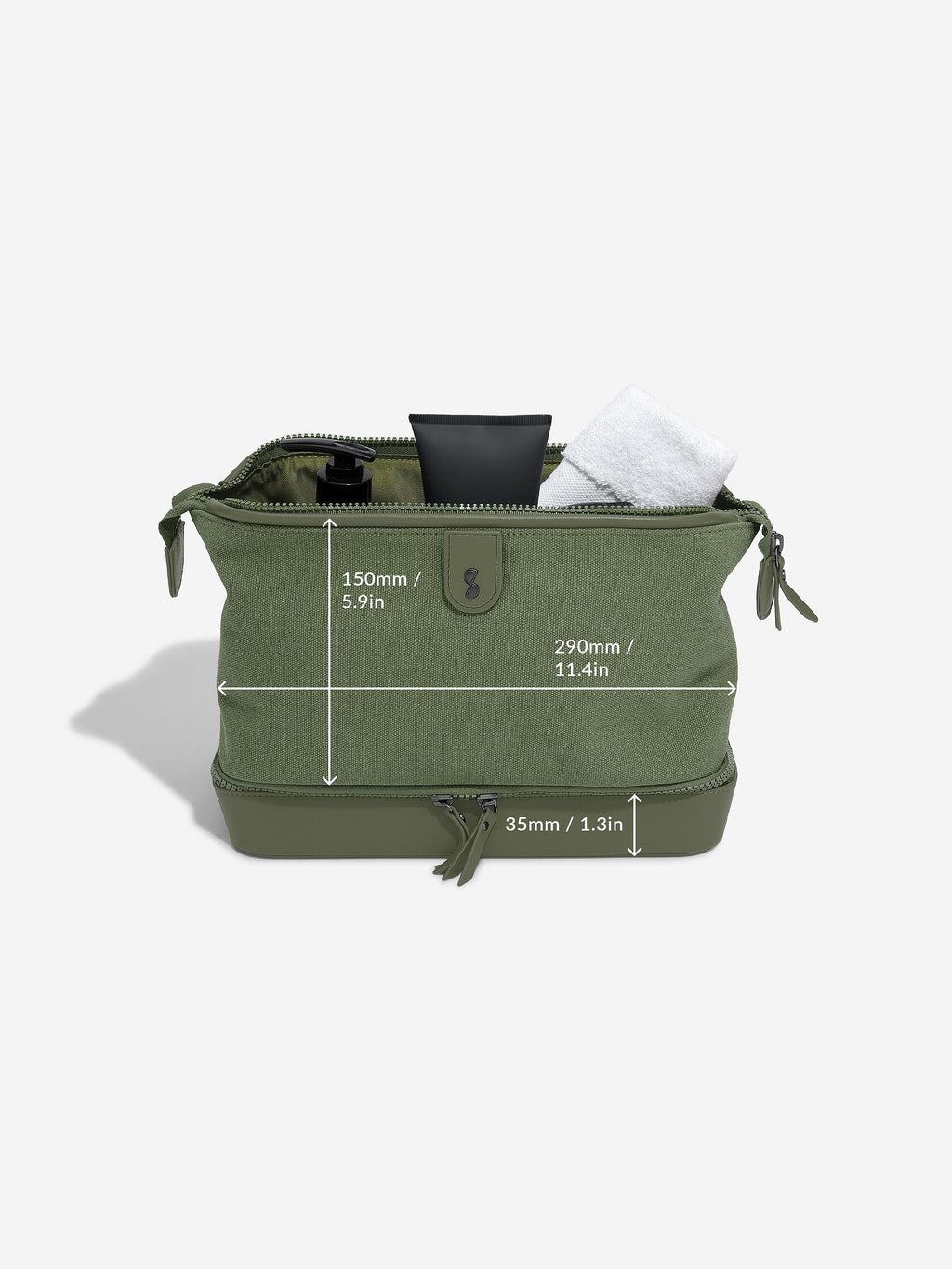 Green Large Canvas Washbag
