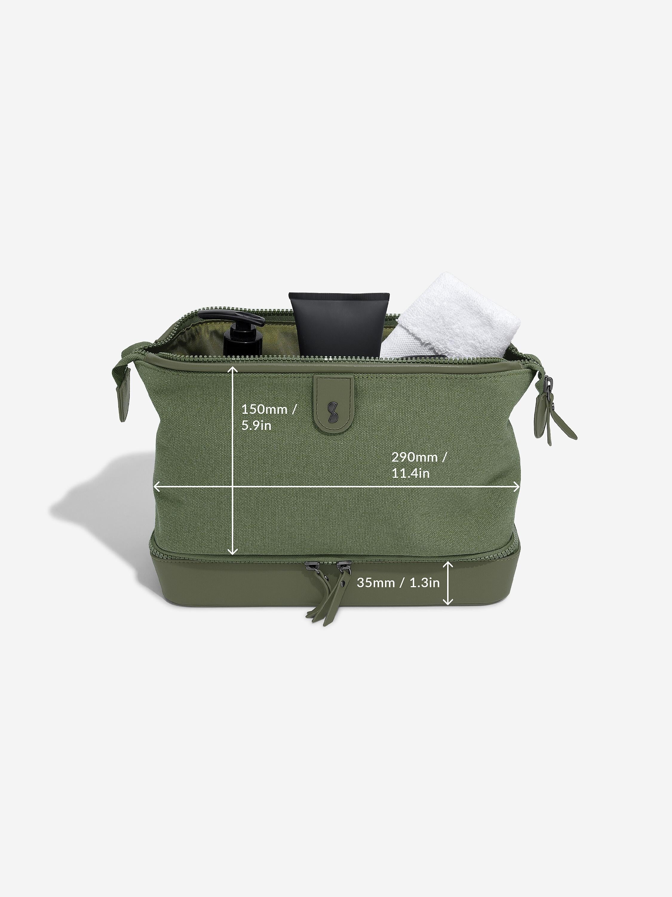 Green Large Canvas Washbag