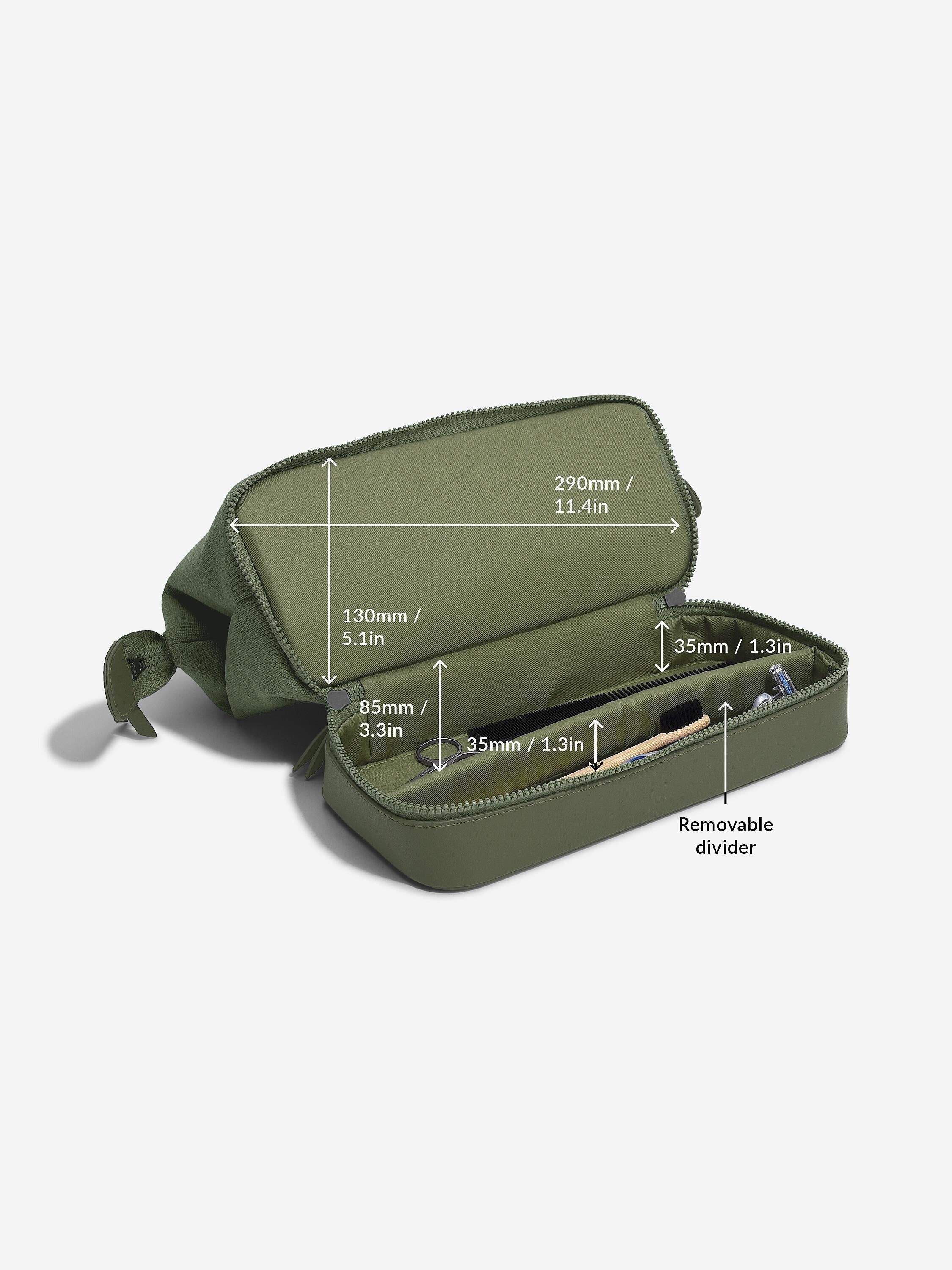 Green Large Canvas Washbag