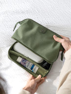 Green Large Canvas Washbag