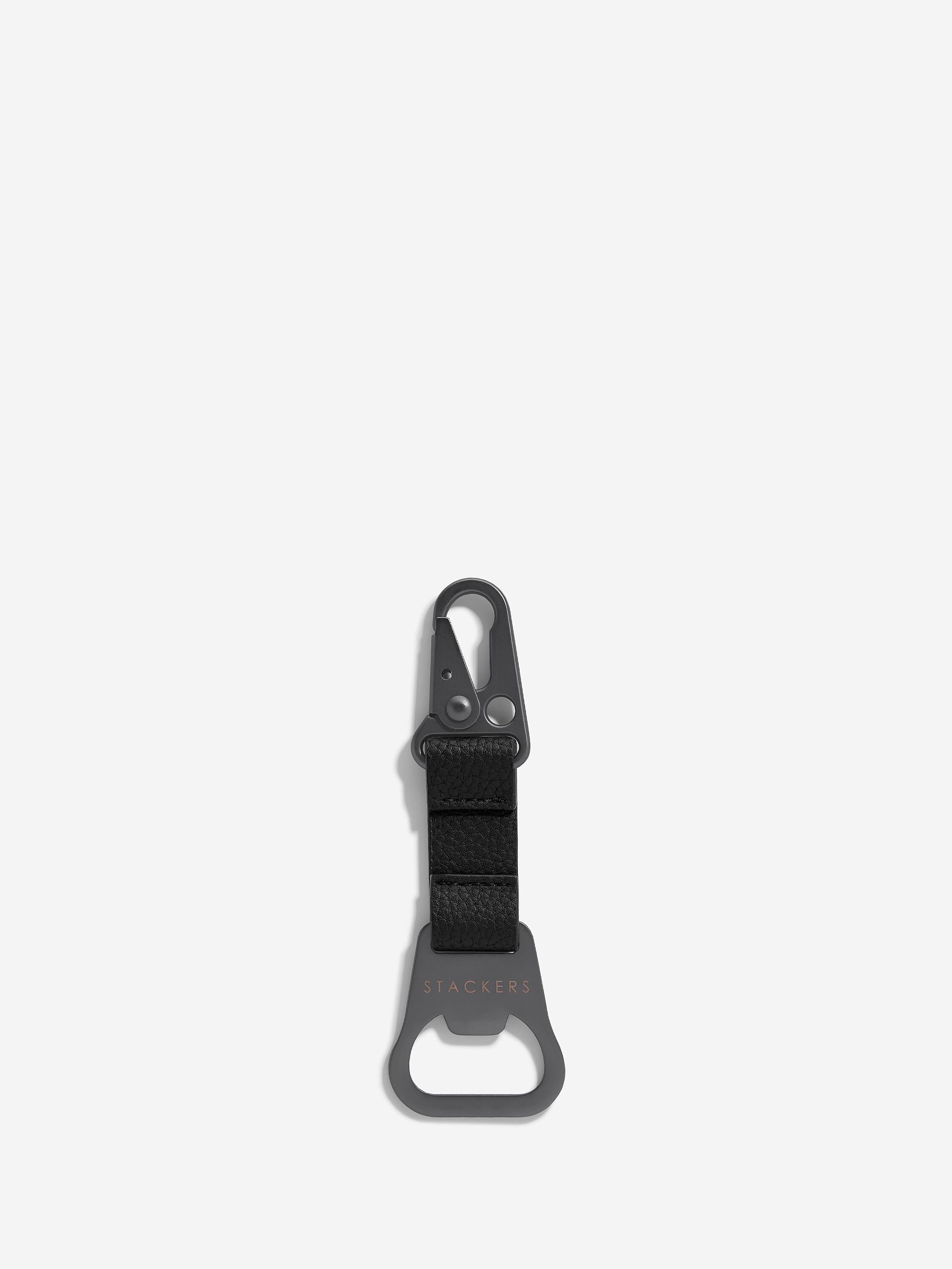 Black Bottle Opener Keyring