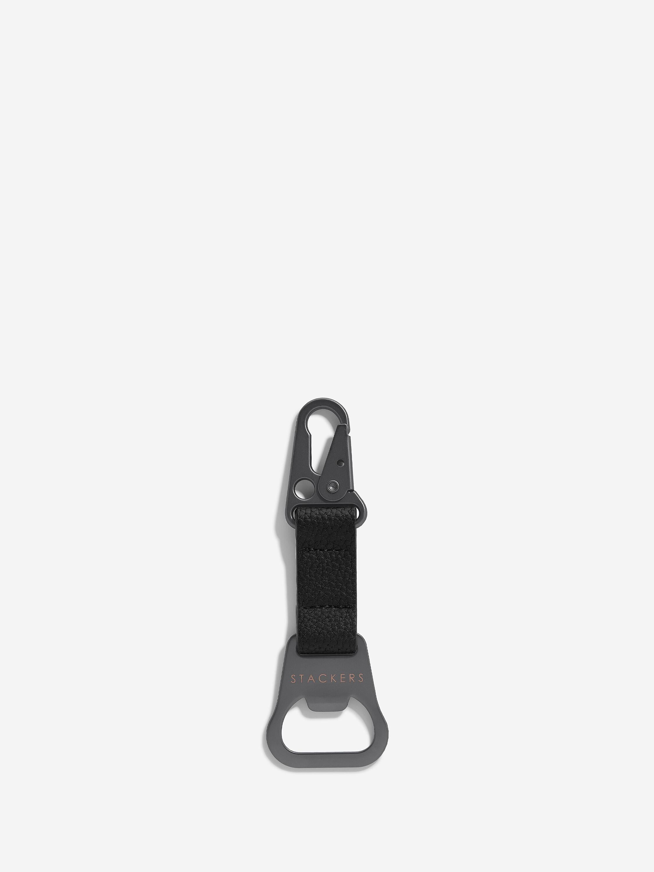 Black Bottle Opener Keyring