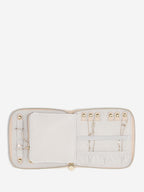 SQUARE JEWELLERY ROLL BLUSH PINK RAFFIA
