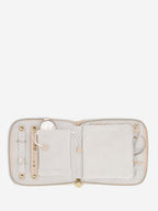 SQUARE JEWELLERY ROLL BLUSH PINK RAFFIA