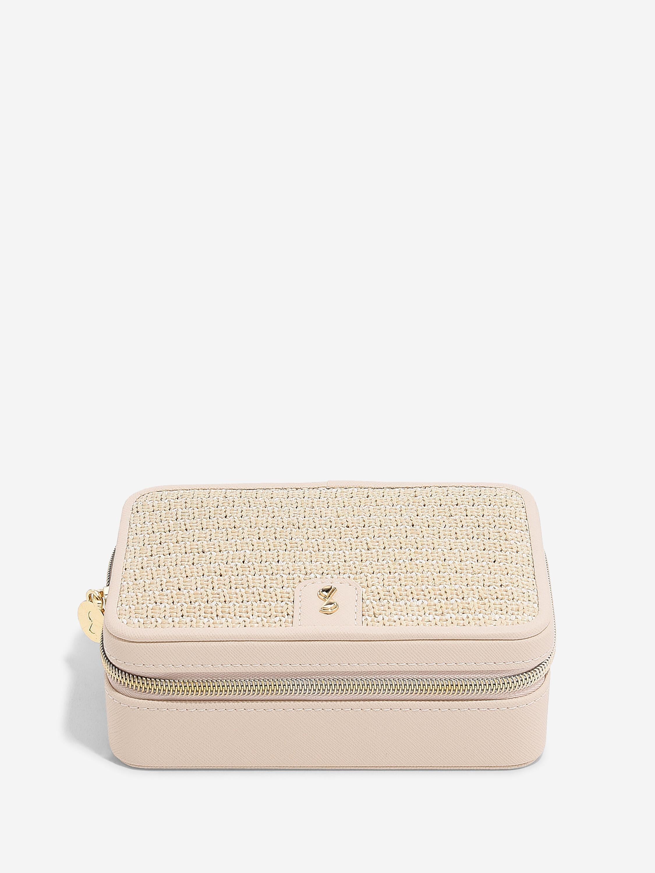 BLUSH RAFFIA LUXURY JEWELLERY BOX