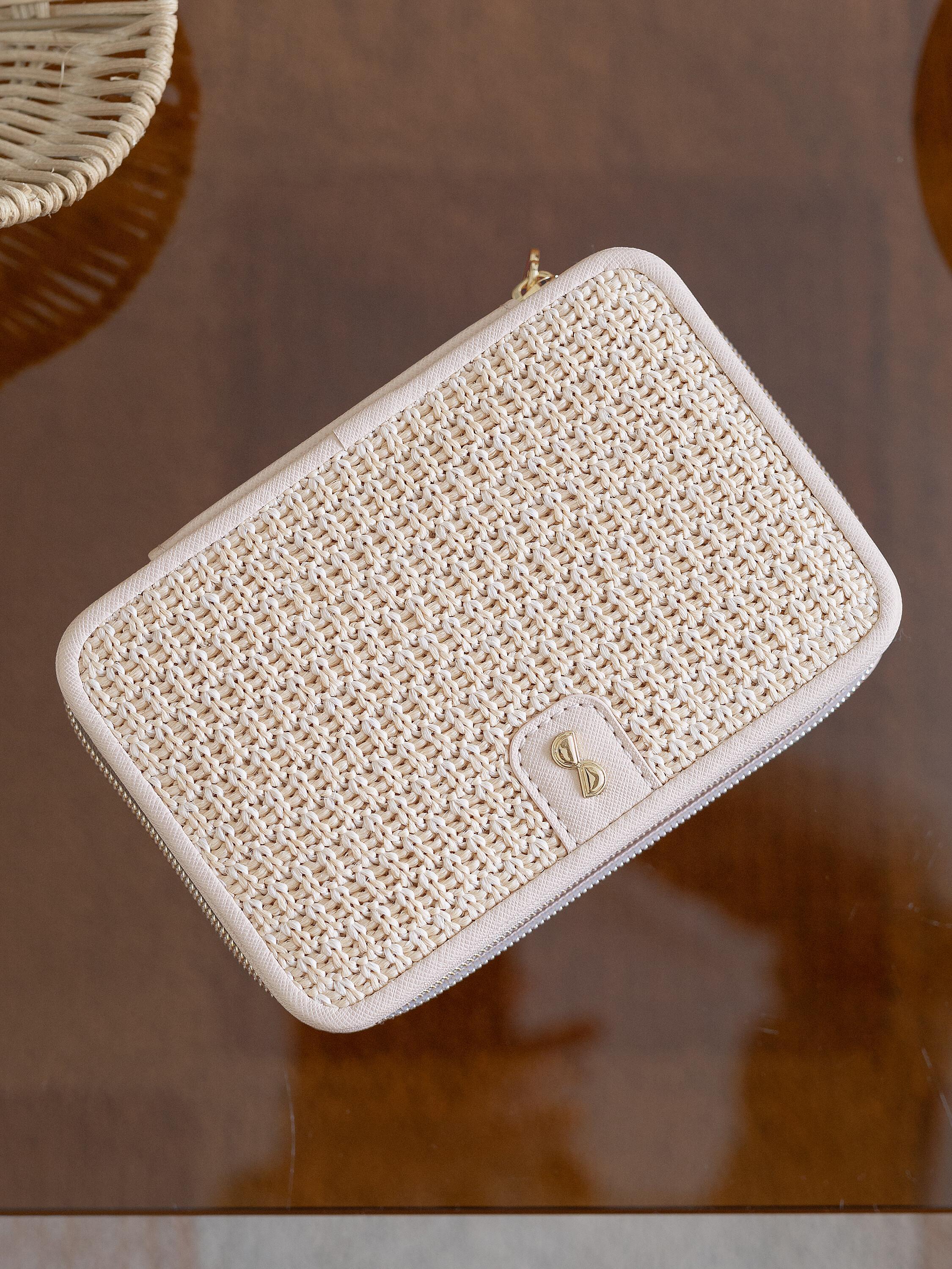 BLUSH RAFFIA LUXURY JEWELLERY BOX