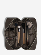 Suede Two Tone Pop Up Make Up Bag