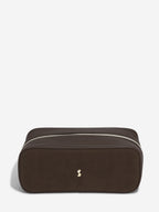 Suede Two Tone Pop Up Make Up Bag