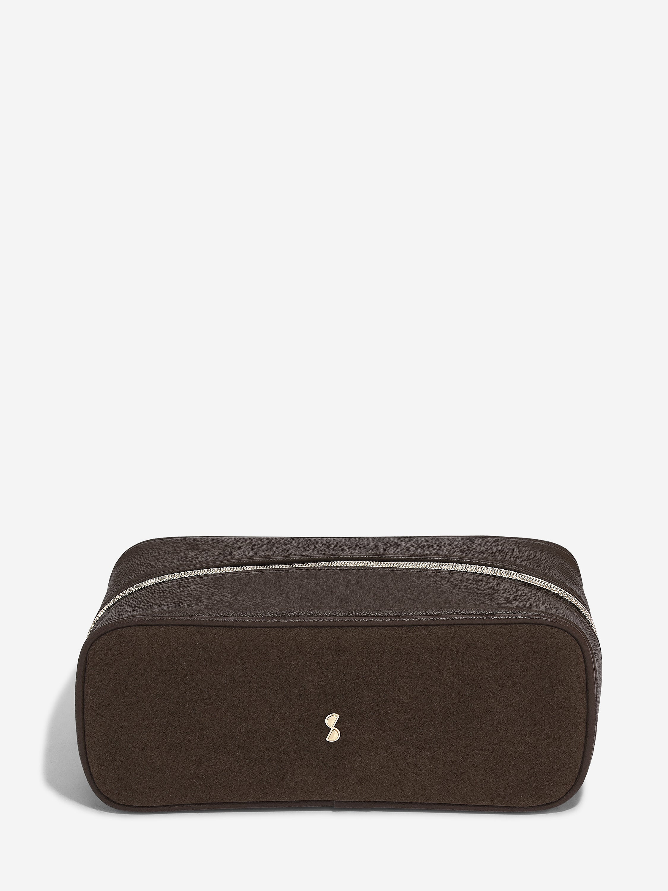 Suede Two Tone Pop Up Make Up Bag