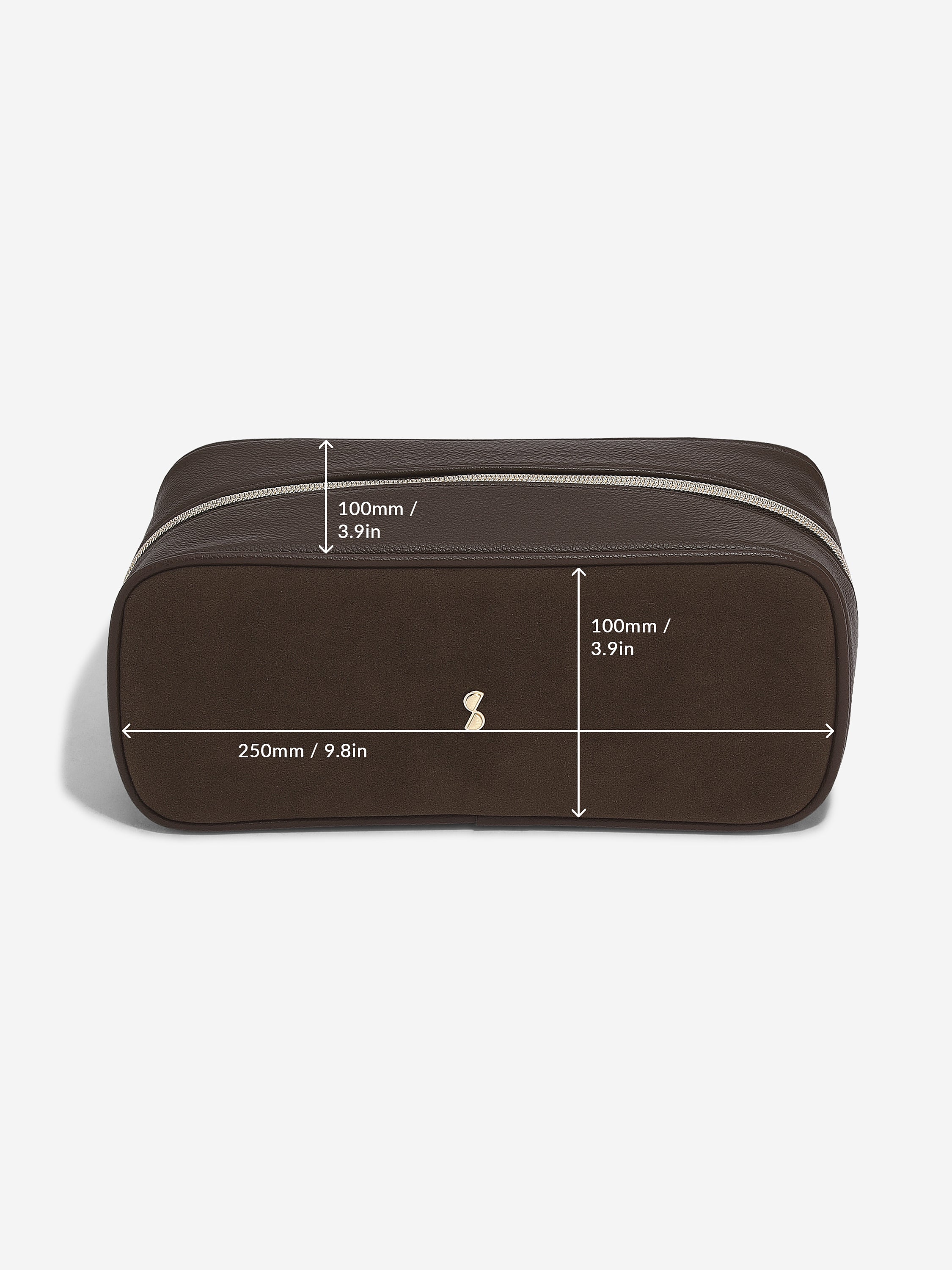 Suede Two Tone Pop Up Make Up Bag