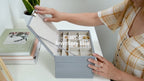 Dusky Blue Classic Jewellery Box Stackers
