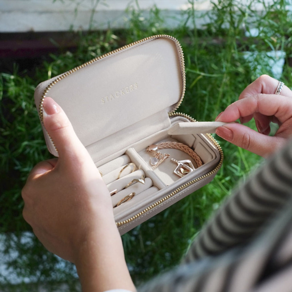 Taupe Medium Travel Jewellery Box Stackers