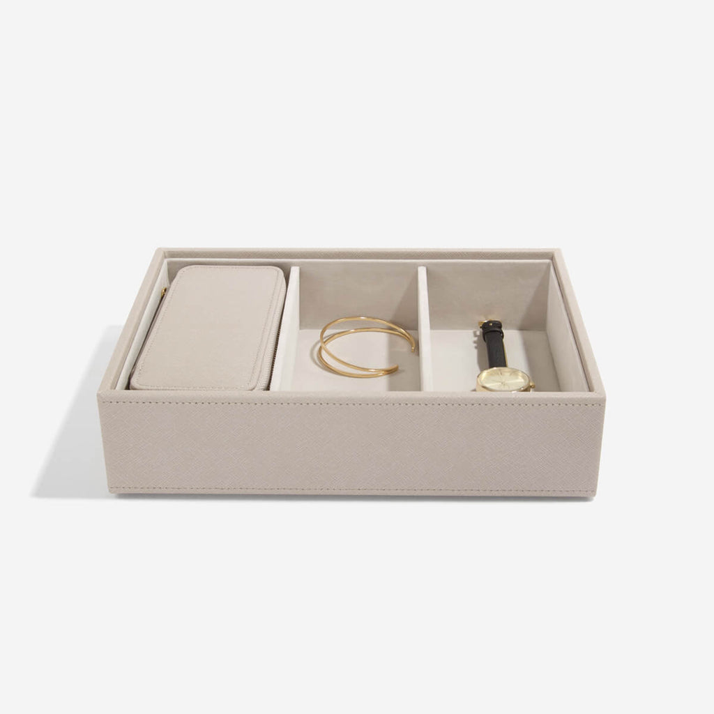 Taupe Medium Travel Jewellery Box Stackers